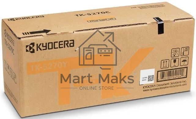 Картридж лазерный Kyocera TK-5270Y (1T02TVANL0) желтый для M6230cidn/M6630cidn/P6230cdn 6000 стр.
