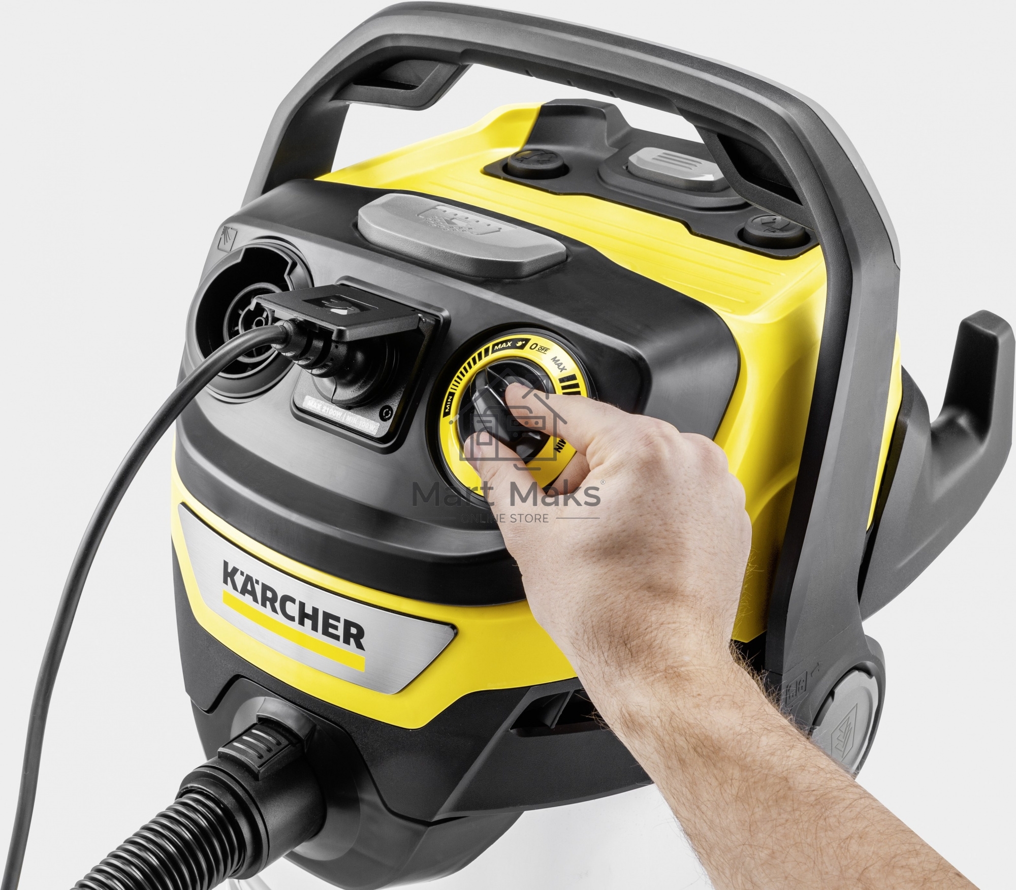Строительный пылесос Karcher WD 6 P S V-30/6/22/T желтый, 1300 Вт, уборка сухая/сбор воды, пылесборник мешок/контейнер, 30 л