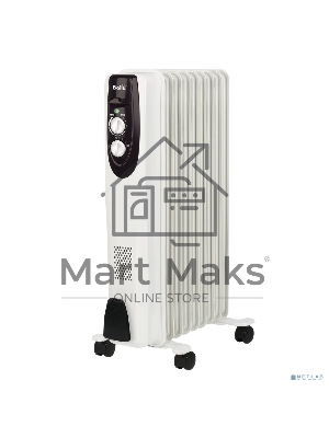 Обогреватель масляный Ballu Classic BOH/CL-09WRN (9 секций), белый, 2000 Вт, 25 м2, термостат