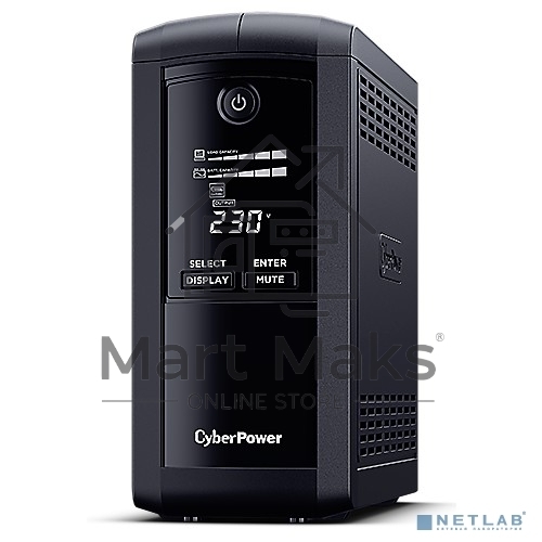 Источник бесперебойного питания UPS CyberPower VP1000EILCD Line-Interactive 1000VA/550W USB/RS-232/RJ11/45 (6 IEC С13)