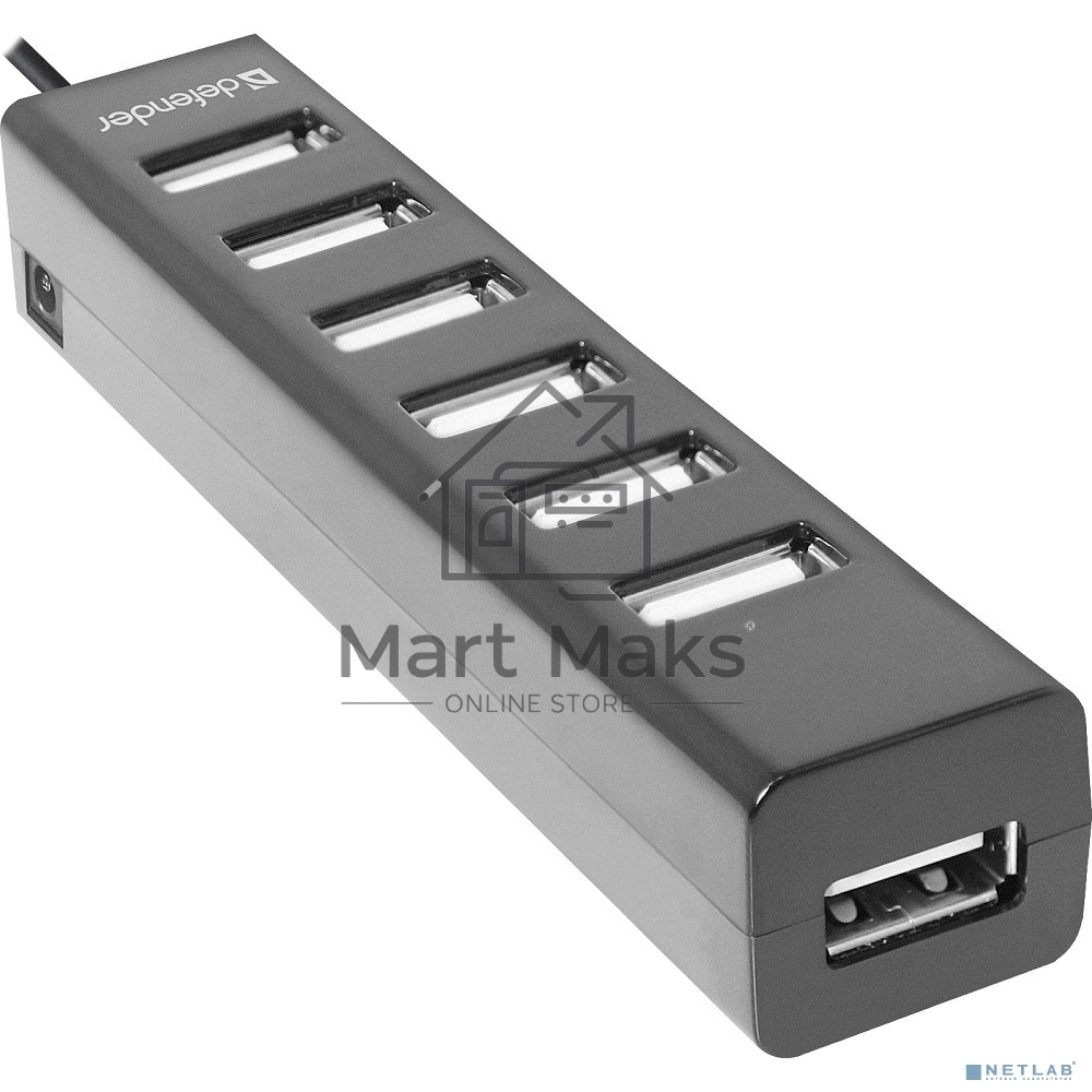 Универсальный USB разветвитель Defender Quadro Swift USB2.0, 7 портов