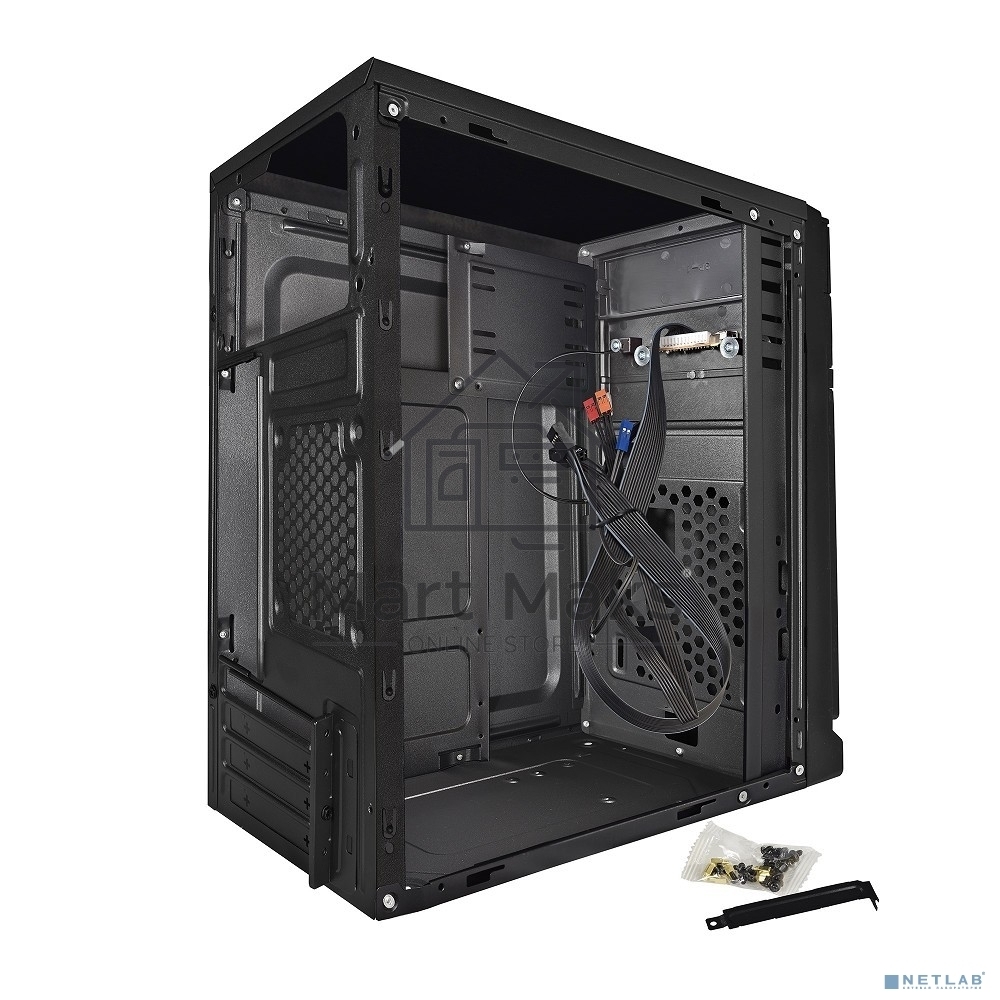 Компьютерный корпус Exegate EX283058RUS  Minitower ExeGate BAA-106 Black, mATX, <AAA400, 80mm>, 2*USB, Audio