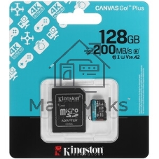 Флеш карта microSDXC 128Gb Kingston SDCG4/128GbSP Canvas Go! Plus w/o adapter