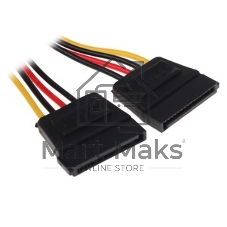 Кабель питания SATA Cablexpert CC-SATAM2F-01, 15pin (M)/2x15pin(F), на 2 SATA устр, 15 см
