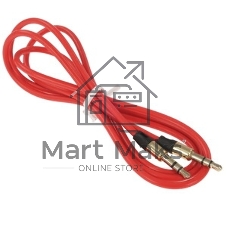 Кабель аудио Cablexpert CCAB-01-35MM-1MR, 3.5 Jack (M)/3.5 Jack (M), красный. 1м, блистер