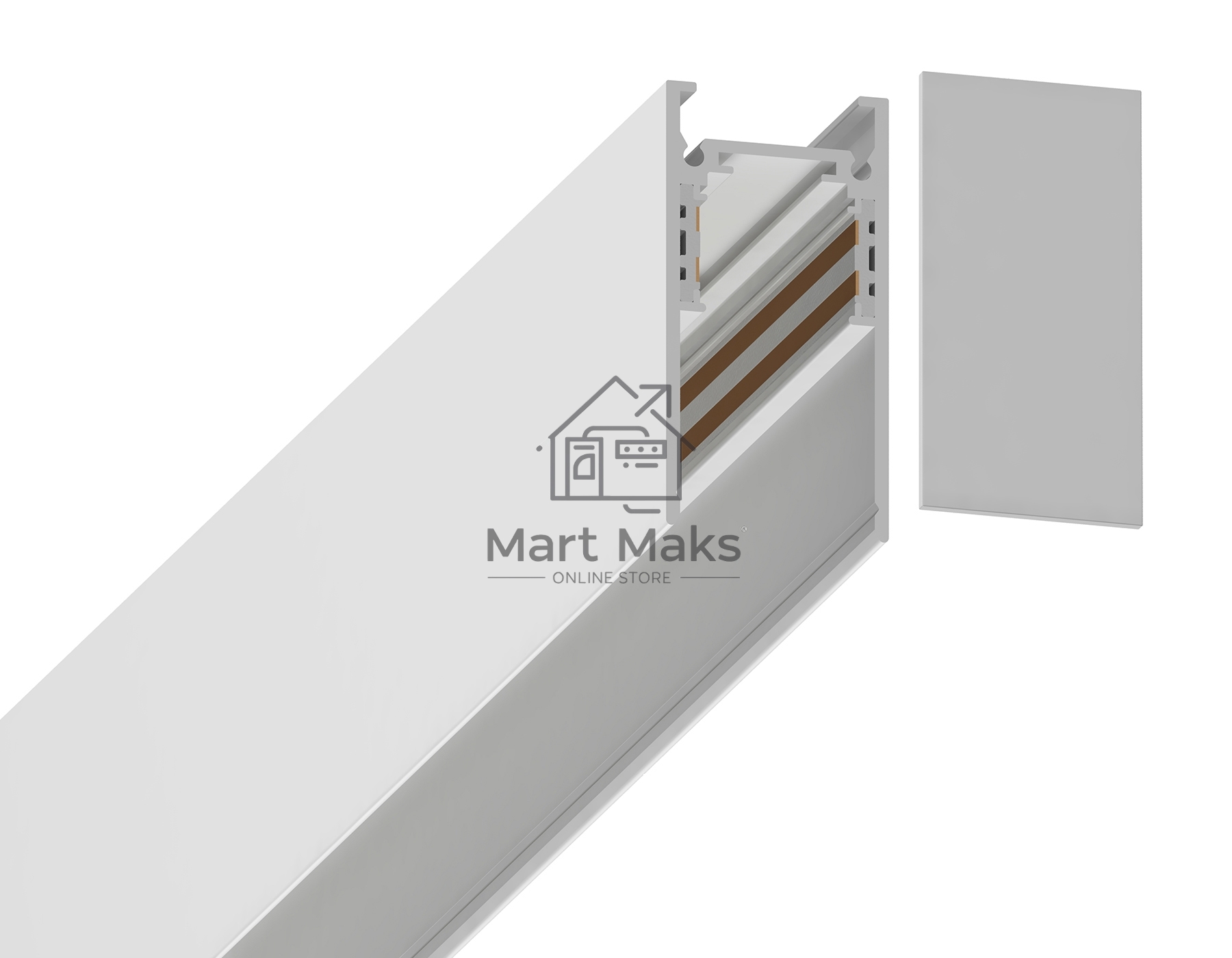 GL3605 WH белый заглушка для накладного магнитного шинопровода Magnetic 48V (2шт)