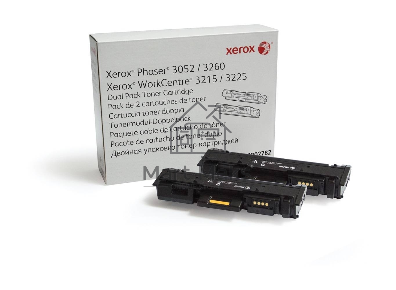 Картридж лазерный XEROX 106R02782 черный, 6000 стр. (упаковка 2шт х 3000 стр.), для Phaser 3052/3260/WC 3215/25 (channels)