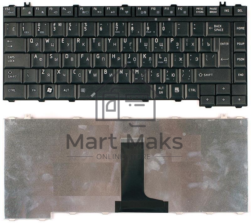 Клавиатура для ноутбука Toshiba Satellite A300 M300 L300 M500 M505 черная матовая