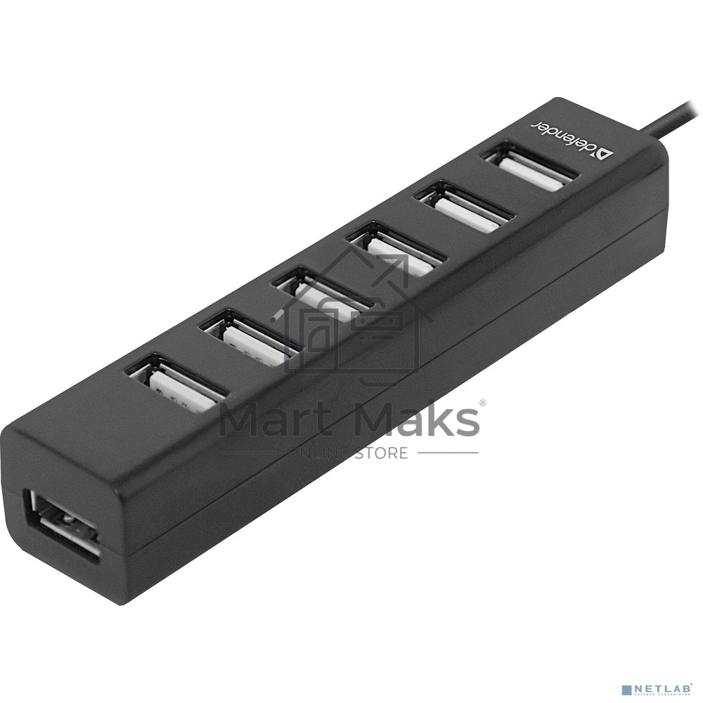 Универсальный USB разветвитель Defender Quadro Swift USB2.0, 7 портов