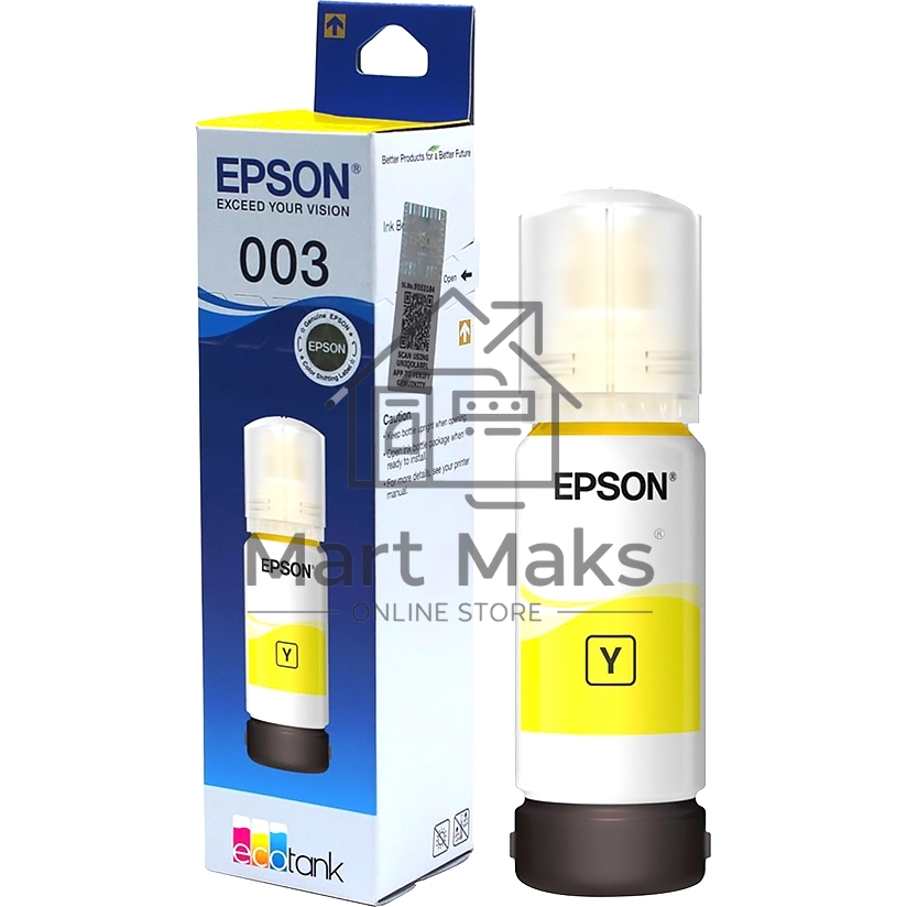 Чернила EPSON C13T00V498 желтый (65 мл) для L11050, L1110, L1210, L3101, L3110, L3156, L3210, L3215, L3216, L3250, L3256, L3258, L3260, L3550, L3556, L5290