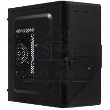 Компьютерный корпус Minitower ExeGate BA-201-UNS400 (mATX, БП UNS400 с вент. 12см, 2*USB, аудио, черный)