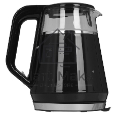 Чайник Centek CT-0019, 1100 Вт, стекло, черный и серебристый