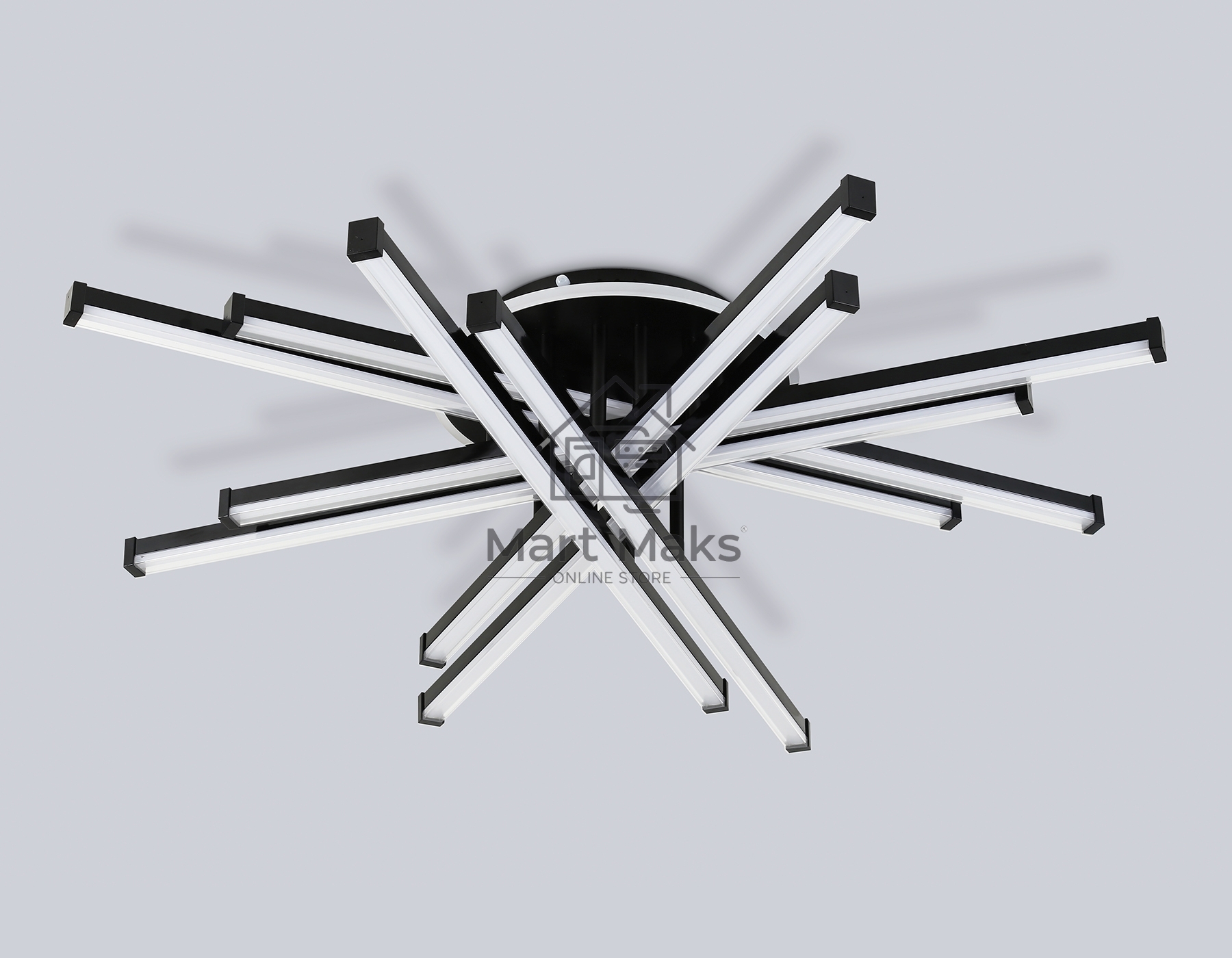 Потолочный светодиодный светильник Ambrella light FL6276 BK 119W черный 3000K-6400K+RGB 800*800*165 (ПДУ ИК)