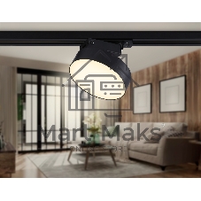 Трековый однофазный светодиодный светильник Ambrella light GL6839 BK черный LED 15W 3000K D115*80
