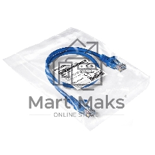 Патч-корд медный ExeGate UTP-RJ45-RJ45-5e-CU-0,5M-BL, UTP, cat.5e, 0.5м, синий