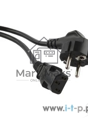 Кабель питания компьютера Hyperline PWC-IEC13-SHM-1.0-BK (Shucko+C13) (3x0.75), 1.0м