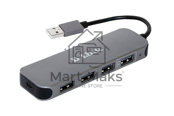 Концентратор USB D-Link DUB-H4/E1A, 4-port USB 2.0 Hub.4 downstream USB type A (female) ports, 1 upstream USB type A (male), support Mac OS, Windows XP/Vista/7/8/10, Linux, support USB 1.1/2.0, fast charge mode.Pow