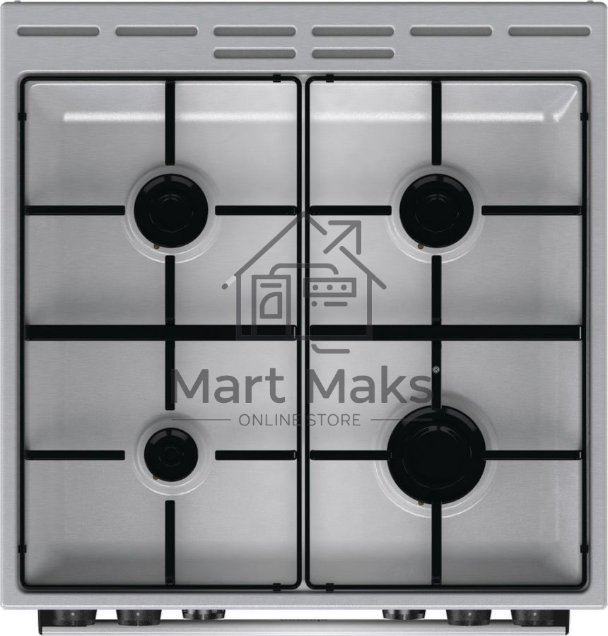 Плита комбинированная Gorenje GKS6C70XJ серый, конфорок 4 газовых, духовка 71 л, 60 см x 85 см x 60 см