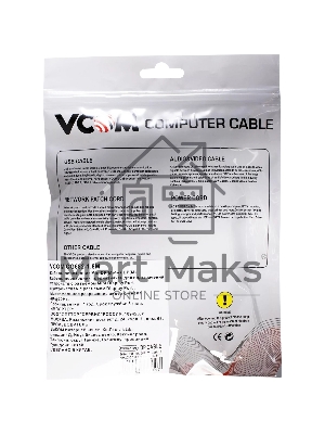 Кабель-переходник Mini DisplayPort M -> Display Port M 4K*60 Hz 1,8 м VCOM <CG682-1.8M>