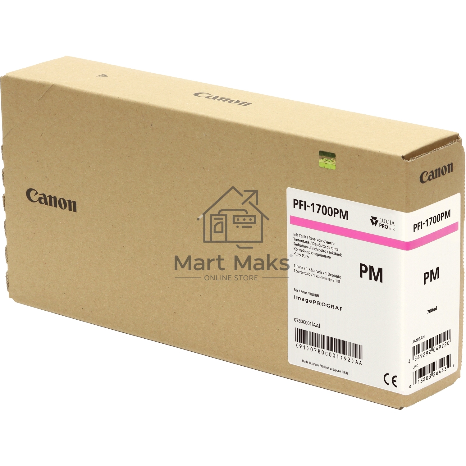 Картридж струйный Canon PFI-1700 PM (0780C001) фото пурпурный, 700 мл., для imagePROGRAF Pro-2000, Pro-4000, Pro-4000S, Pro-6000S