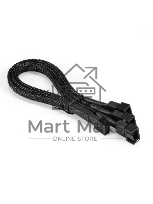 Разветвитель питания с 4pin материнской платы на 3 корпусных вентилятора ExeGate EX-CC-4p3xF-0.3 (4pin F/3x4pinM (2 из них-3-контактный, 1 из них-4-контактный), 0,3м)