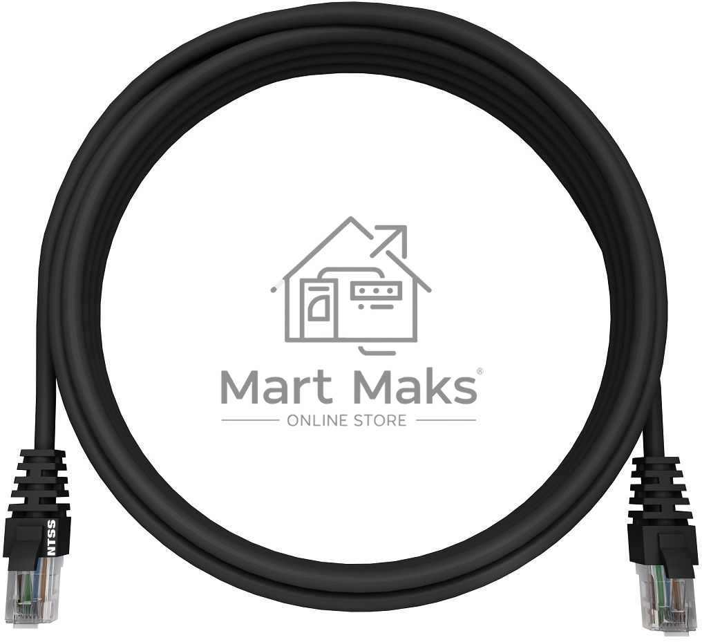 Патч-корд NTSS NTSS-PC-UTP-RJ45-5e-20.0-LSZH-BL NTSS-PC-UTP-RJ45-5E-20.0-LSZH UTP RJ-45 вил.-вилка RJ-45 кат.5E 20м черный LSZH (уп.:1шт) 26AWG