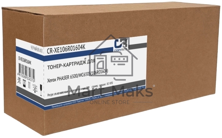 Картридж лазерный CopyRite CR-XE106R01604K 106R01604 черный (3000стр.) для Xerox Phaser 6500/WC6505