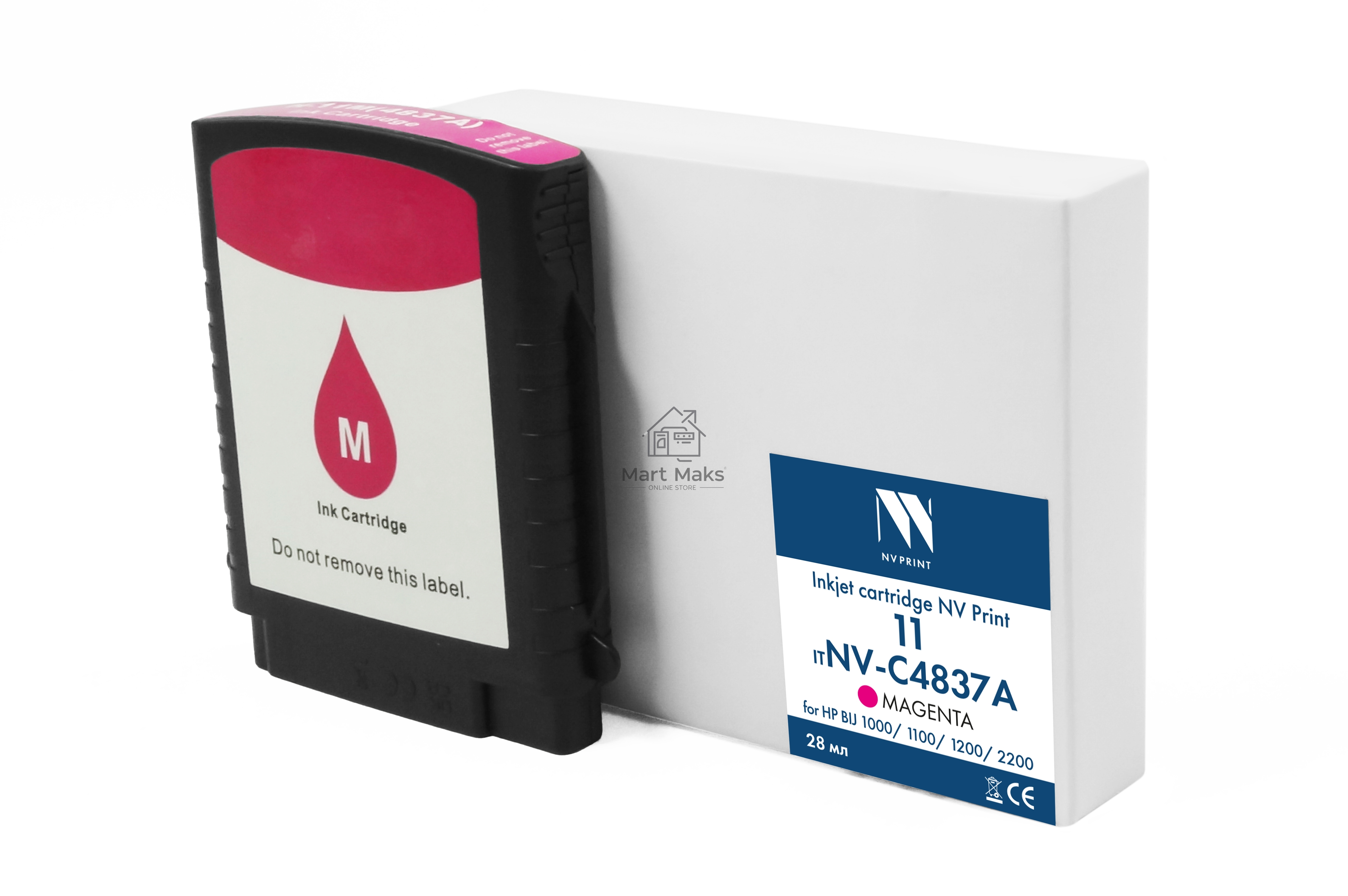 Картридж струйный NVPrint 11 (NV-C4837A) Magenta для HP BIJ 1000/1100/1200/2200 (28мл) совместимый