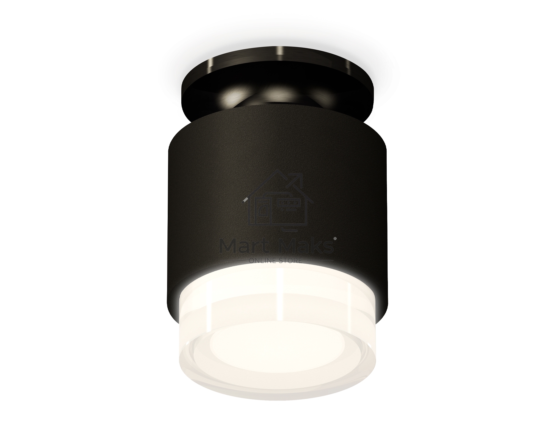 Светильник Ambrella Light XS7511065 SBK/PBK/FR черный песок/черный полированный/белый матовый MR16 GU5.3 (N7926, C7511, N7160)