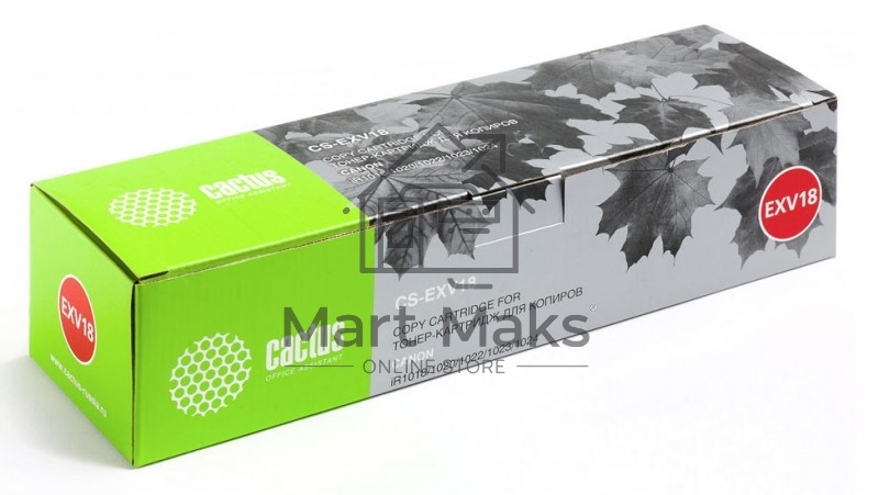 Картридж лазерный Cactus CS-EXV18 черный (8400 стр.) для Canon iR1018/ 1020/ 1022/ 1023/ 1024