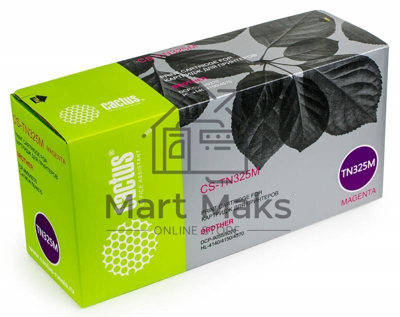 Картридж лазерный Cactus CS-TN325M пурпурный (3500 стр.) для Brother DCP 9055/9270; HL 4140/4150/4570
