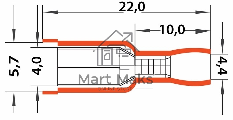 Разъем штекерный изолированный гнездо 4 мм 1.5-2.5 мм² (РШи-м 2.5-4/РШИм 2-5-4 ) синий Rexant