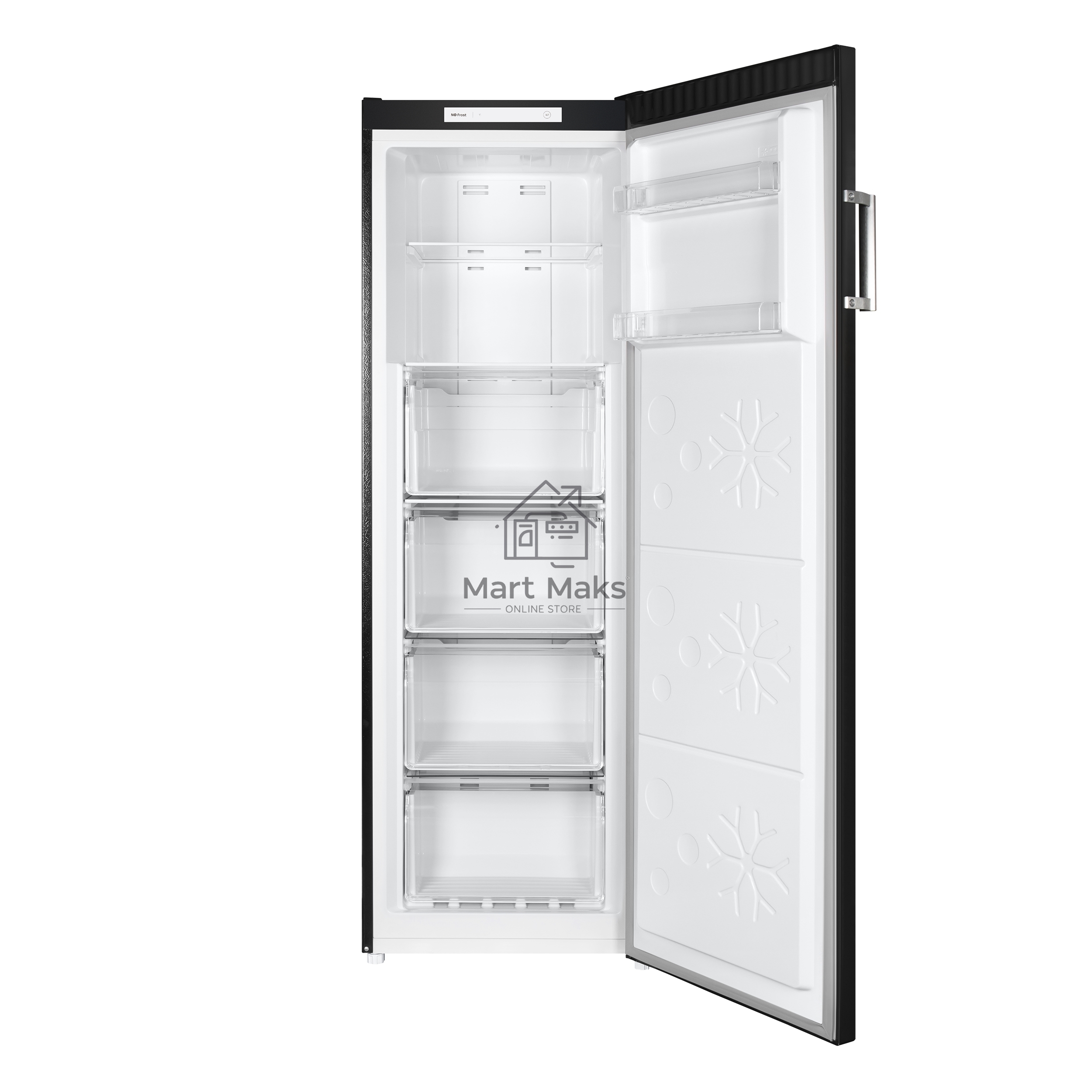 Морозильная камера Maunfeld MFFR170SB, черный, 206л, 4 ящика, 2 полки