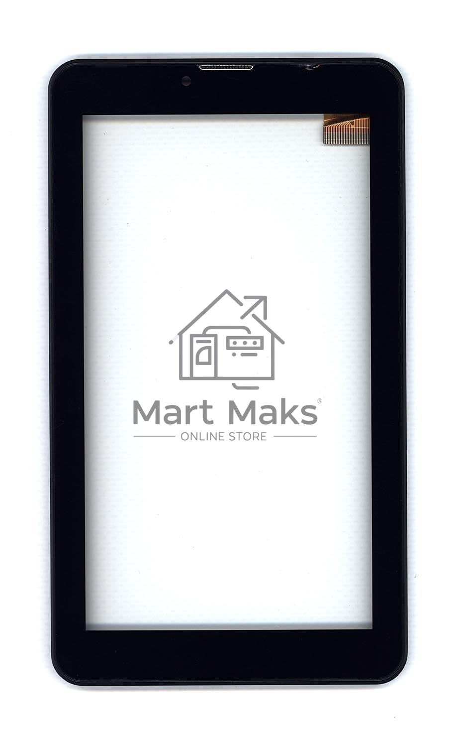 Сенсорное стекло (тачскрин) для Irbis TZ762, черное с рамкой