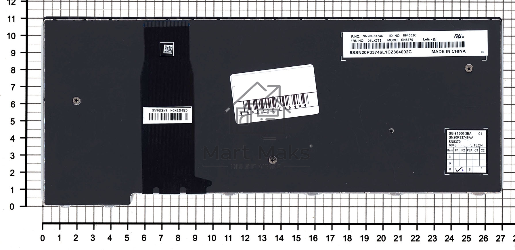 Клавиатура для ноутбука Lenovo ThinkPad Yoga 11e 5th Gen черная