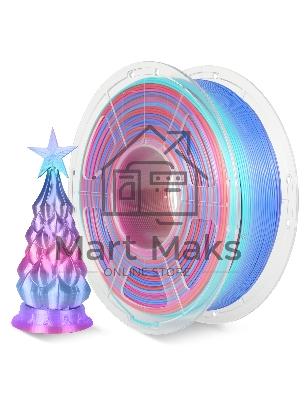 Филамент NVPrint Silk PLA+ Rainbow 02 для 3D печати диаметр 1.75мм длина 330 метров масса 1 кг