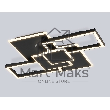 Потолочный светодиодный светильник Ambrella light FA1032/5 BK черный 95W 3000K-6400K 705*500*95 (ПДУ ИК)