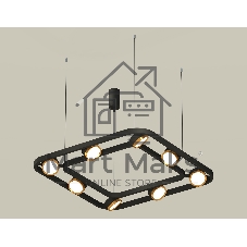 Светильник Ambrella light XB9182102/8 SBK/PYG черный песок/золото желтое полированное GX53 (C9182, N8124)