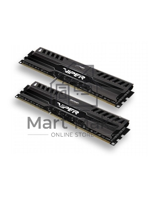 Оперативная память Patriot Viper 3, DDR3, 16Gb (2x8 Gb), 1600 MHz, CL9, DIMM, радиатор, черный