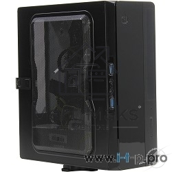 Компьютерный корпус Powerman <EQ101BK> slim ATX 200W Black 6117857 (8cm Fan, 2* USB 3.0, Audio, PM-200ATX-PRO APFC)
