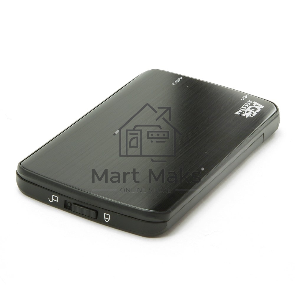 Внешний корпус для HDD/SSD AgeStar 3UB2A12 SATA пластик/алюминий черный 2.5