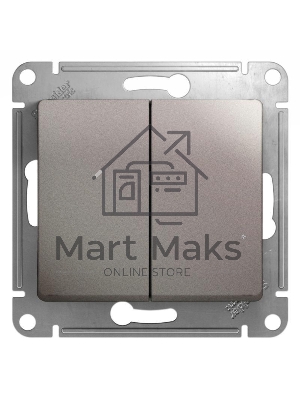 Механизм выключателя 2-кл. СП Glossa сх.5 10А IP20 10AX платина SchE GSL001251