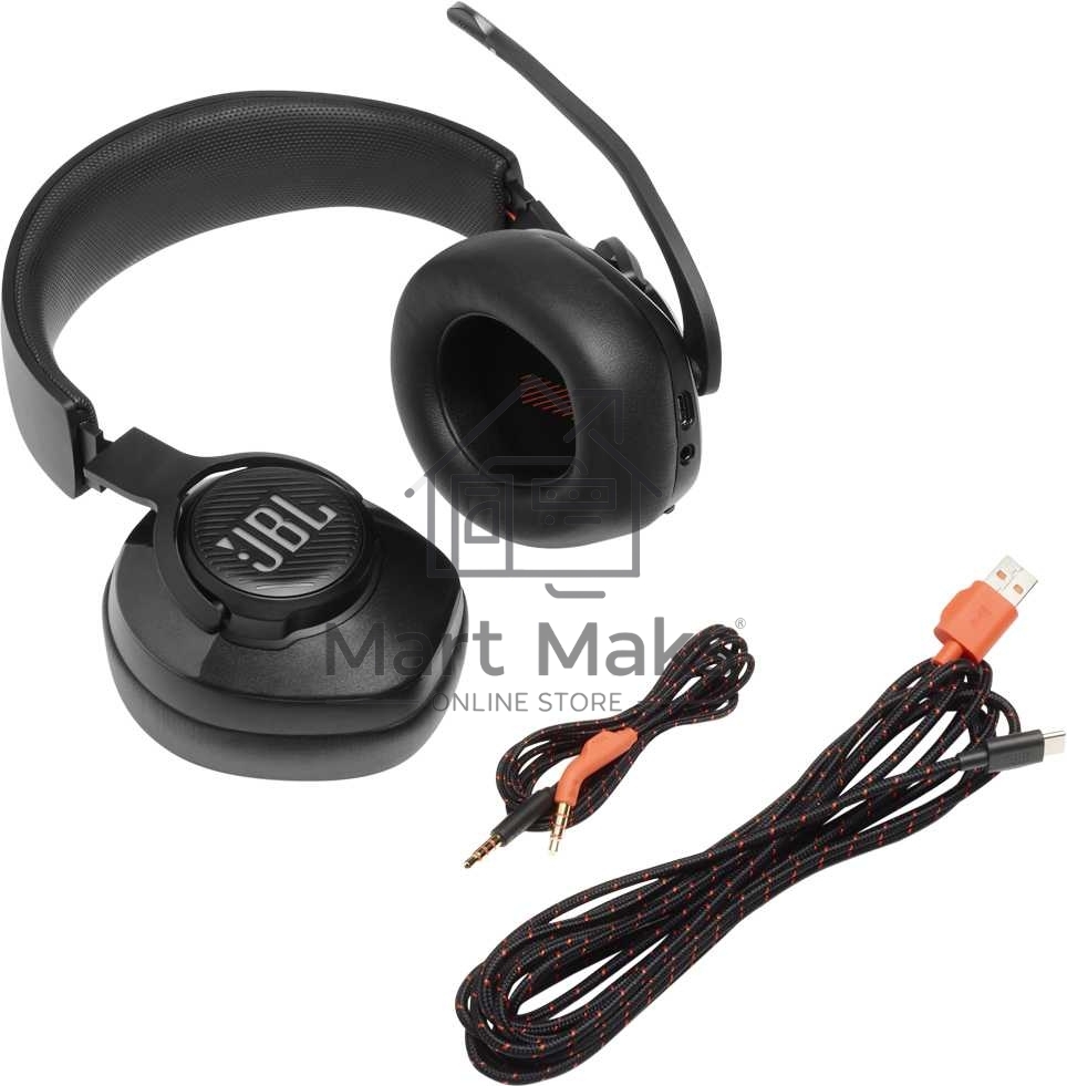 Гарнитура игровая с микрофоном JBL Quantum 400 черный оголовье USB (JBLQUANTUM400BLK)