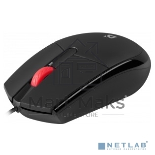 Мышь проводная Defender Delta MM-523 черный, 1000 dpi, USB, кнопки - 3