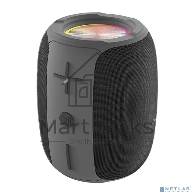 Колонка беспроводная QUMO BatteryBeats BT5.0 5Вт IP64 FM SD USB AUX подсветка 1500мА·ч черный