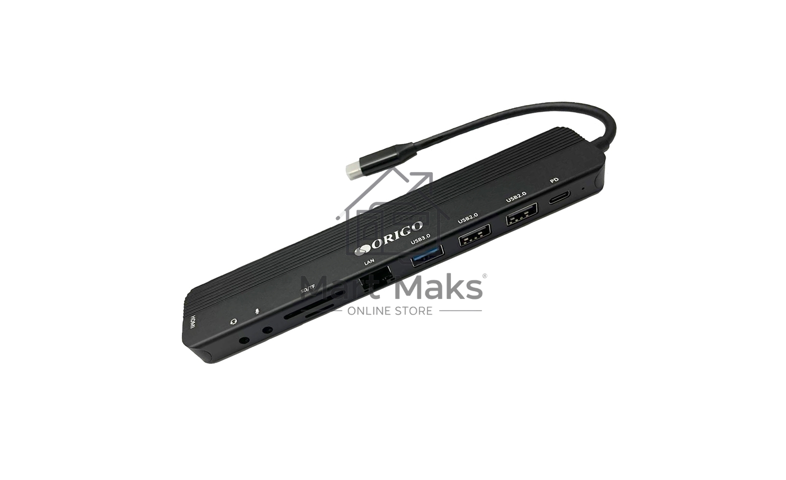 Док-станция USB-C 9-в-1 ORIGO OU3350SNPD/A1A USB 3.0, 2xUSB 2.0, USB-C/PD 3.0, HDMI, Gigabit LAN, SD/TF/microSD, TRRS, Mic