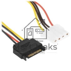 Кабель питания SATA Cablexpert CC-SATA-PS-M, 15 см, sata 15pin/molex 4pin, пакет