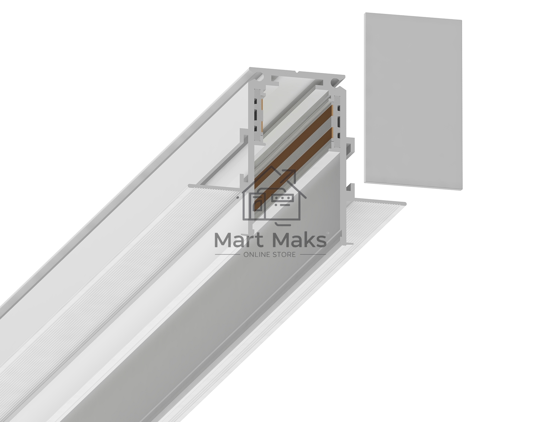 GL3607 WH белый заглушка для встраиваемого магнитного шинопровода Magnetic 48V (2шт)