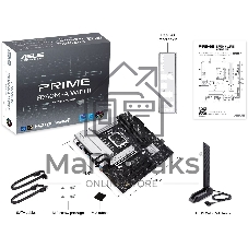 Материнская плата ASUS PRIME B760M-A WIFI II, LGA 1700, Intel B760, 4xDDR5, 4xSATA, 2xM.2, 1xPCIe 5.0 x16, 2xPCIe 4.0 x16, 1xHDMI, 1xDP, 1x2.5Gb LAN, Wi-Fi 6E, Bluetooth 5.4, 2xUSB-A 10Gbps, 4xUSB-A 2.0, 3x3.5 мм, 7.1, mATX