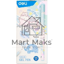 Ручка гелевая Deli MiYou EG15-BL ассорти, d=0.5мм, синие чернила